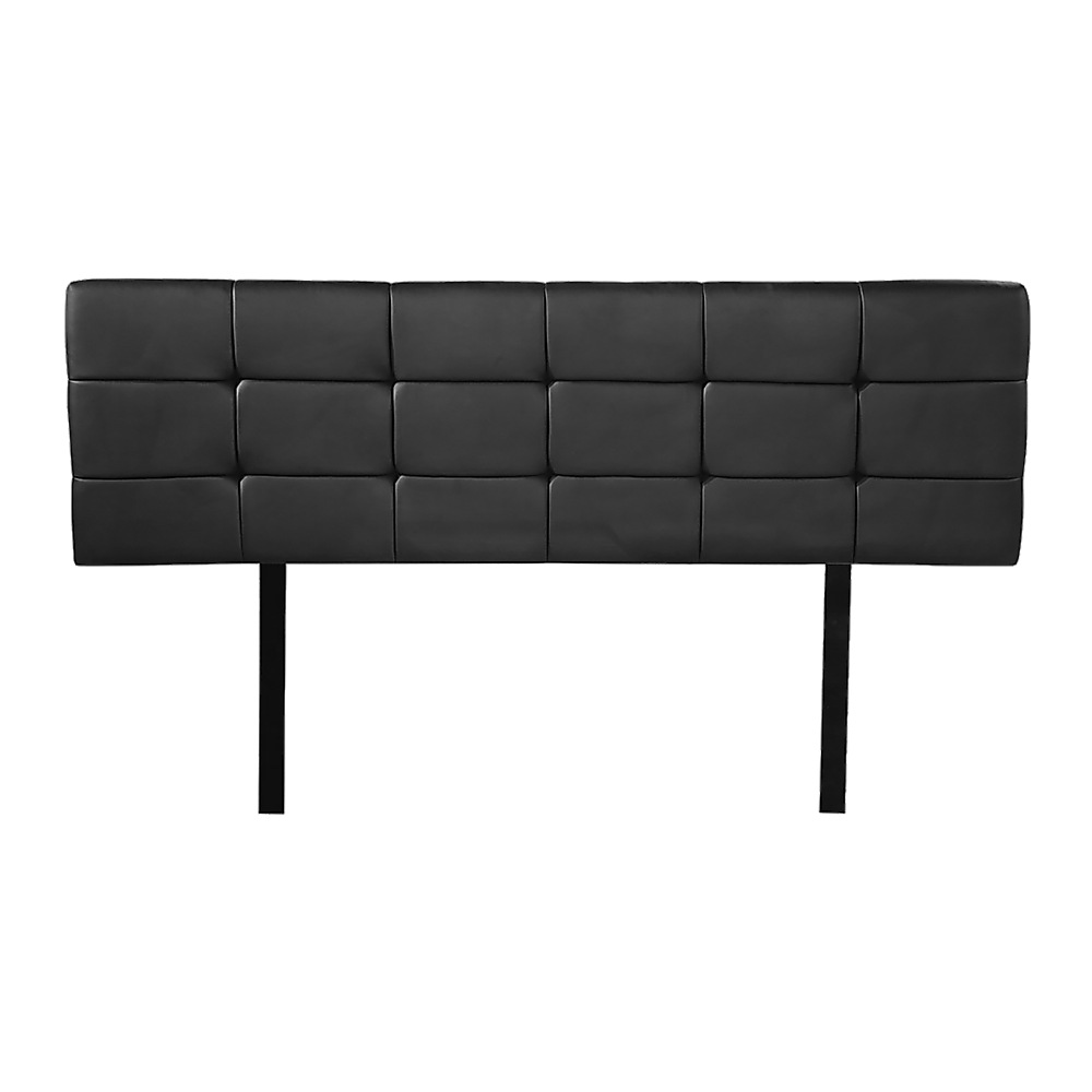 PU Leather Queen Bed Deluxe Headboard Bedhead - Black V63-768245