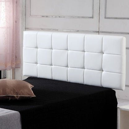 PU Leather Queen Bed Deluxe Headboard Bedhead - White V63-768265