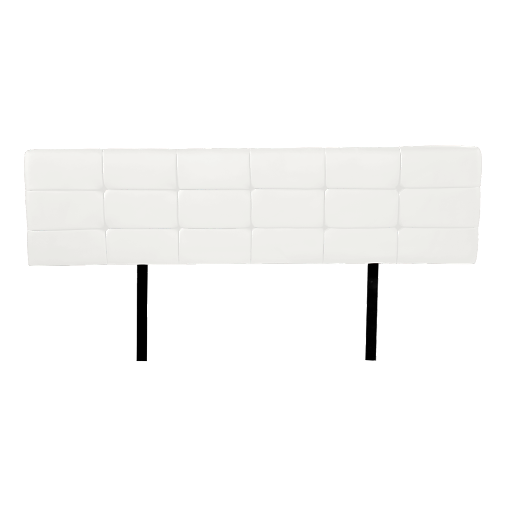 PU Leather King Bed Deluxe Headboard Bedhead - White V63-768275