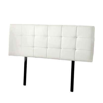PU Leather King Bed Deluxe Headboard Bedhead - White V63-768275