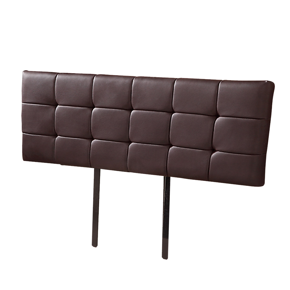 PU Leather King Bed Deluxe Headboard Bedhead - Brown V63-768285