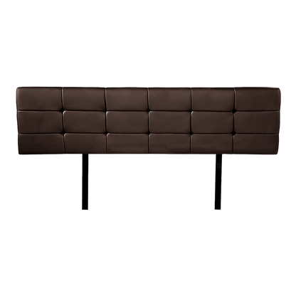 PU Leather King Bed Deluxe Headboard Bedhead - Brown V63-768285