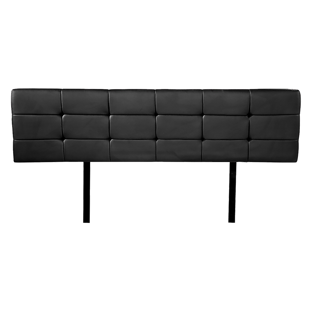 PU Leather King Bed Deluxe Headboard Bedhead - Black V63-768295