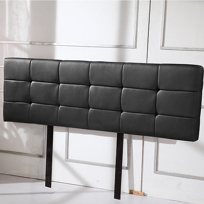 PU Leather King Bed Deluxe Headboard Bedhead - Black V63-768295