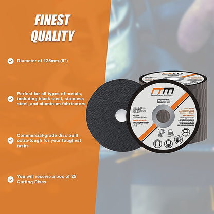 125mm 5" Cutting Disc Wheel for Angle Grinder x50 V63-768665