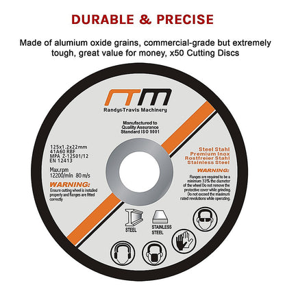 125mm 5" Cutting Disc Wheel for Angle Grinder x50 V63-768665