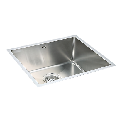 490x440mm Handmade Stainless Steel Undermount / Topmount Kitchen Laundry Sink with Waste V63-770015