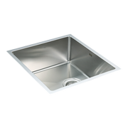 490x440mm Handmade Stainless Steel Undermount / Topmount Kitchen Laundry Sink with Waste V63-770015