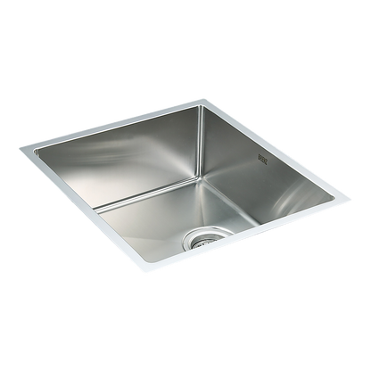 490x440mm Handmade Stainless Steel Undermount / Topmount Kitchen Laundry Sink with Waste V63-770015