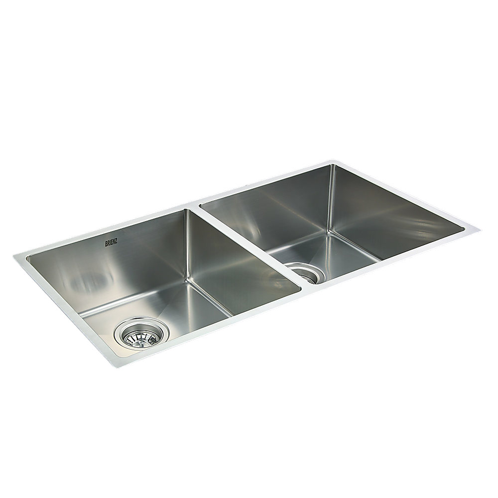 865x440mm Handmade Stainless Steel Undermount / Topmount Kitchen Sink with Waste V63-770025