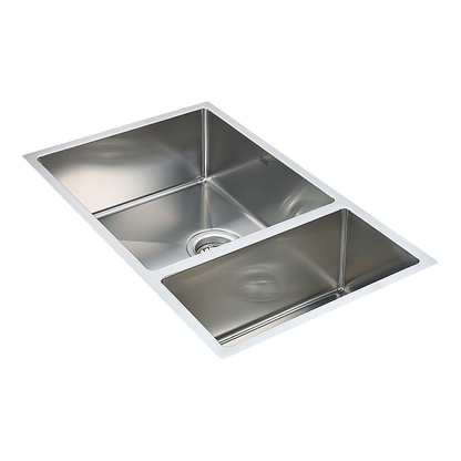 715x440mm Handmade Stainless Steel Undermount / Topmount Kitchen Sink with Waste V63-770035