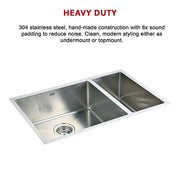 715x440mm Handmade Stainless Steel Undermount / Topmount Kitchen Sink with Waste V63-770035