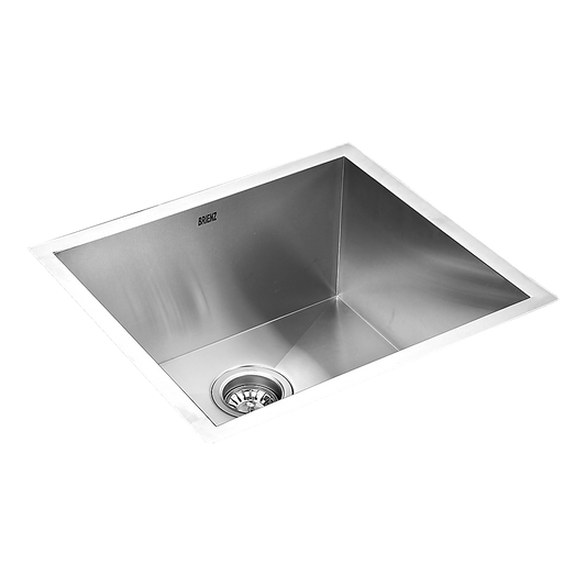 510x450mm Handmade Stainless Steel Undermount / Topmount Kitchen Laundry Sink with Waste V63-770055