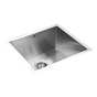 510x450mm Handmade Stainless Steel Undermount / Topmount Kitchen Laundry Sink with Waste V63-770055
