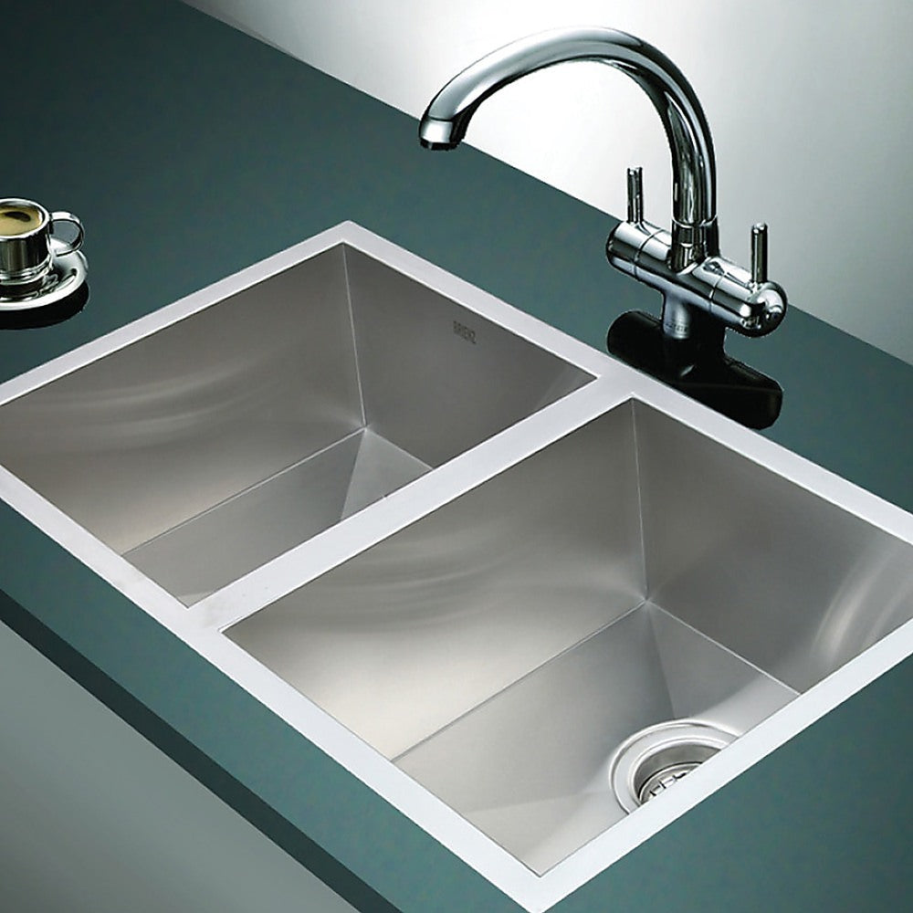 770x450mm Handmade Stainless Steel Undermount / Topmount Kitchen Sink with Waste V63-770065