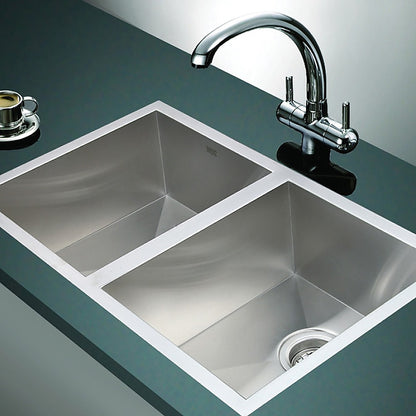 770x450mm Handmade Stainless Steel Undermount / Topmount Kitchen Sink with Waste V63-770065