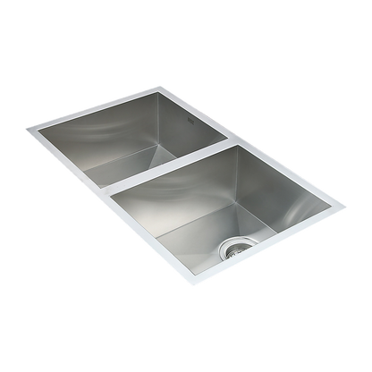 770x450mm Handmade Stainless Steel Undermount / Topmount Kitchen Sink with Waste V63-770065