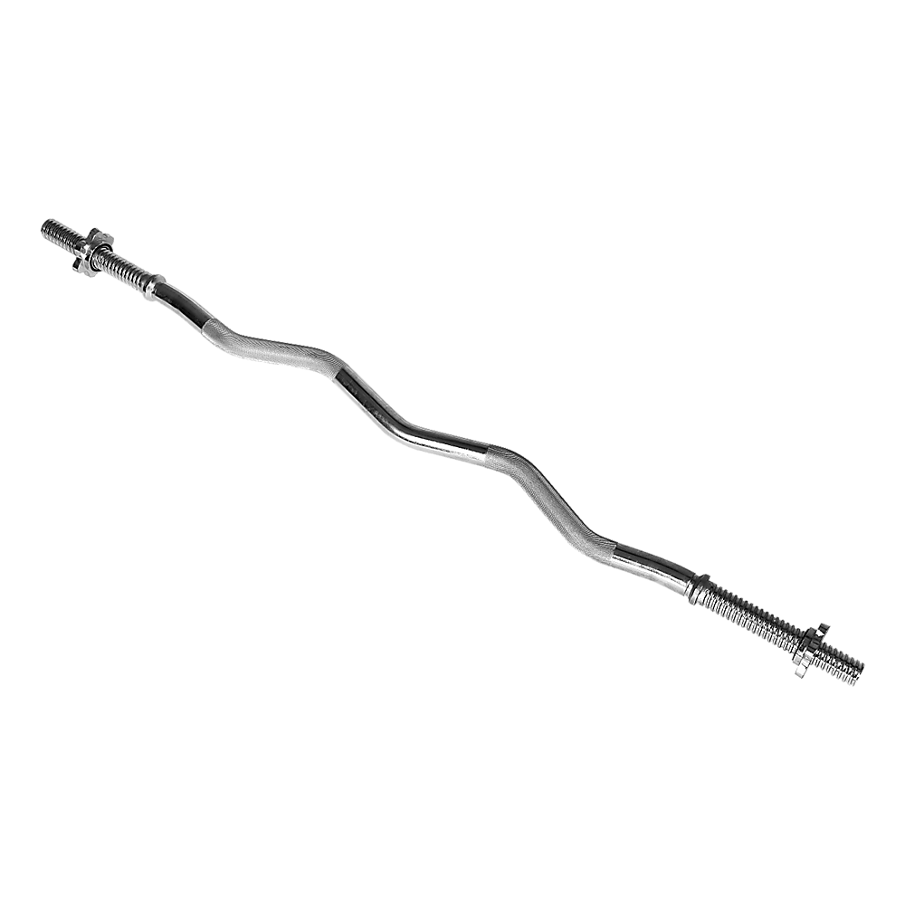 Heavy Duty EZ Curl Barbell - Weightlifting Bar with Spinlock Collars for Gym Training V63-770275