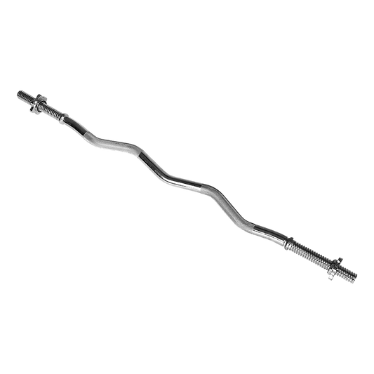 Heavy Duty EZ Curl Barbell - Weightlifting Bar with Spinlock Collars for Gym Training V63-770275