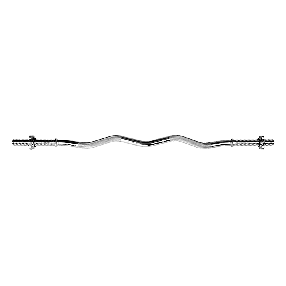 Heavy Duty EZ Curl Barbell - Weightlifting Bar with Spinlock Collars for Gym Training V63-770275
