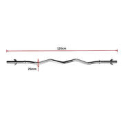 Heavy Duty EZ Curl Barbell - Weightlifting Bar with Spinlock Collars for Gym Training V63-770275