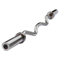 120cm Chrome Olympic EZ Curl Bar - Weightlifting Barbell for Home Gym Training V63-770285