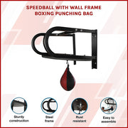 Speedball with Wall Frame - Boxing Punching Bag Training Set for Home Gym V63-770345
