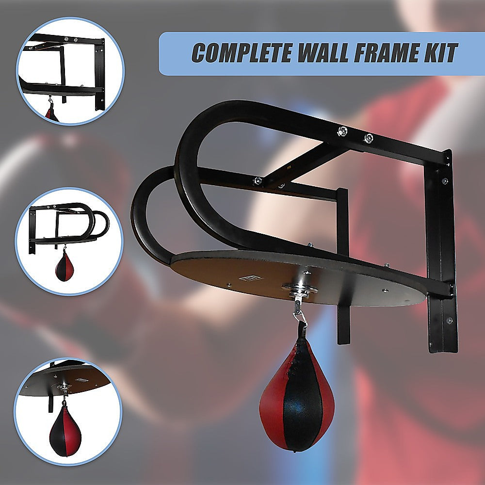 Speedball with Wall Frame - Boxing Punching Bag Training Set for Home Gym V63-770345