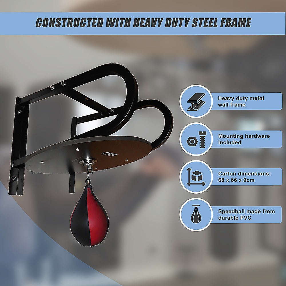 Speedball with Wall Frame - Boxing Punching Bag Training Set for Home Gym V63-770345