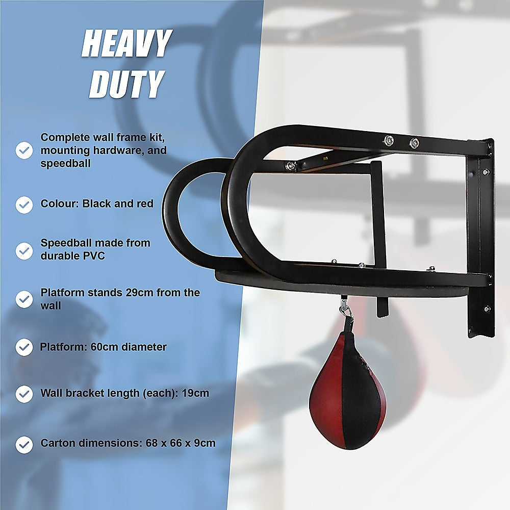 Speedball with Wall Frame - Boxing Punching Bag Training Set for Home Gym V63-770345