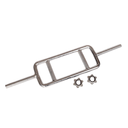 Chrome Tricep Bar Barbell Heavy Duty with Spinlock Collars V63-770365