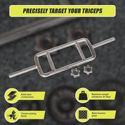 Chrome Tricep Bar Barbell Heavy Duty with Spinlock Collars V63-770365