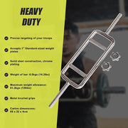 Chrome Tricep Bar Barbell Heavy Duty with Spinlock Collars V63-770365