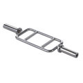 Chrome Olympic Tricep Bar Barbell Heavy Duty with Spring Collars V63-770375