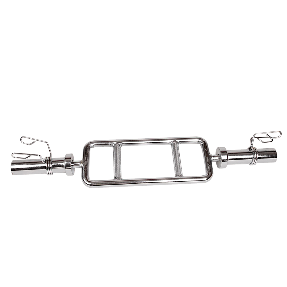 Chrome Olympic Tricep Bar Barbell Heavy Duty with Spring Collars V63-770375