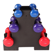 6-Piece Dumbbell Set with Storage Rack for Home Gym Training V63-770385