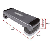 Adjustable Aerobic Step Platform - Gym Fitness Exercise Stepper for Home Workouts V63-770415