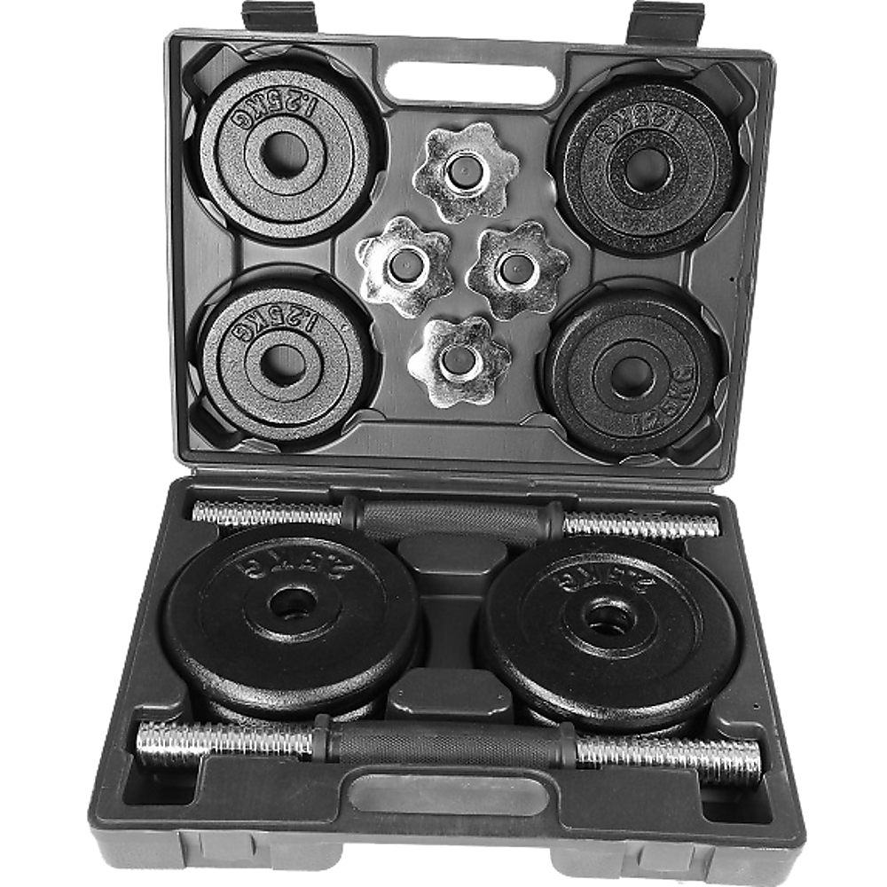 20kg Black Dumbbell Set with Carrying Case V63-770425