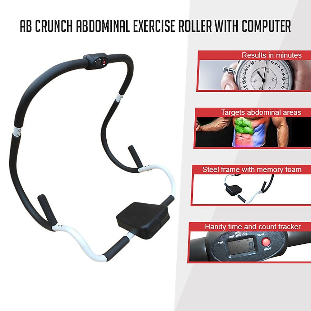 Ab Crunch Machine - Abdominal Exercise Roller with Digital Computer for Core Training V63-770435
