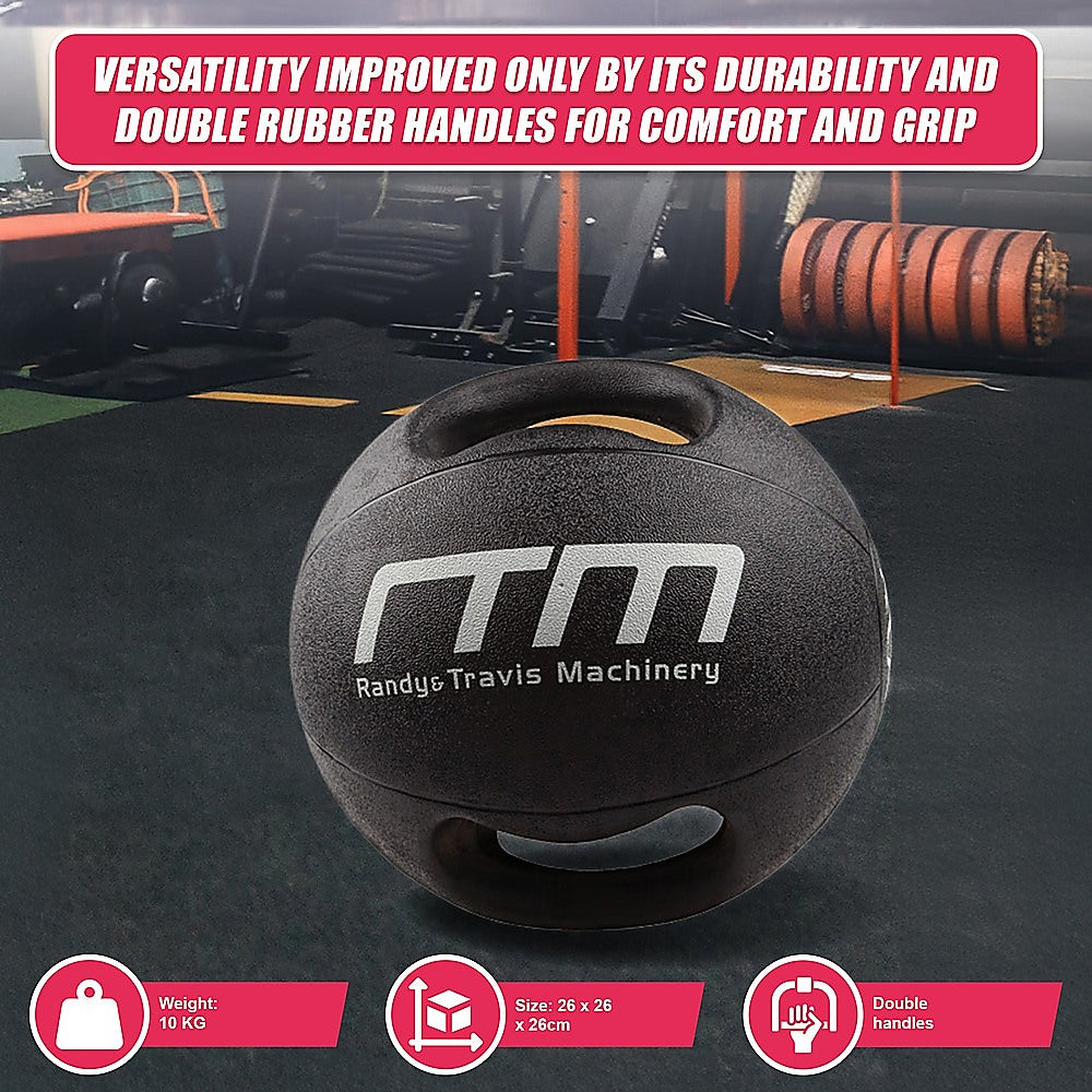 10kg Double-Handled Rubber Medicine Core Ball V63-771385