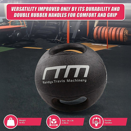 10kg Double-Handled Rubber Medicine Core Ball V63-771385