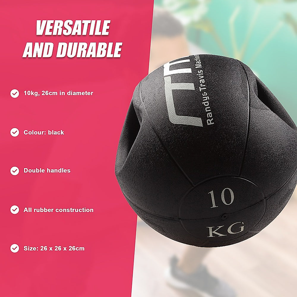 10kg Double-Handled Rubber Medicine Core Ball V63-771385