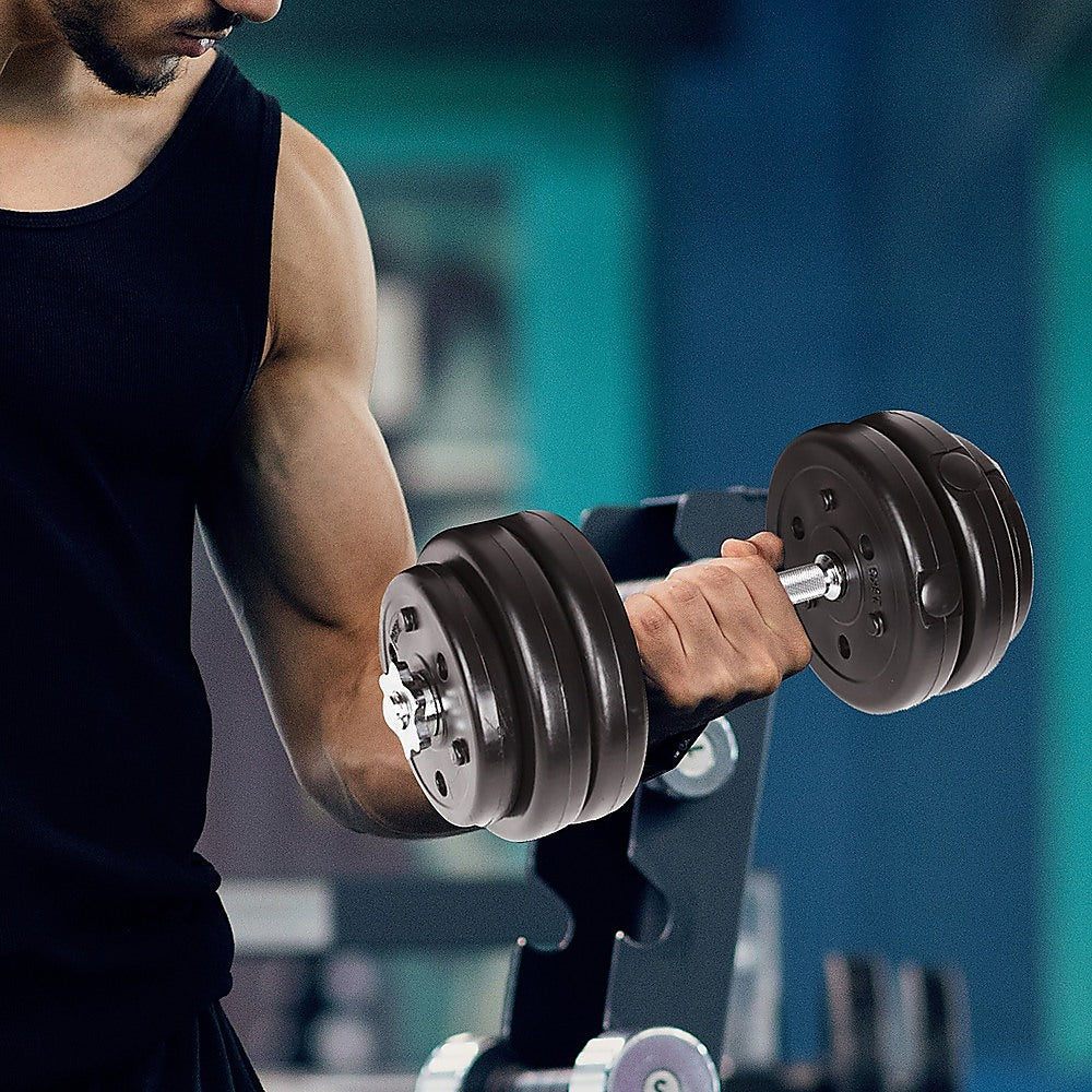 30KG Adjustable Dumbbell Set - Home Gym Weights for Strength & Fitness Training V63-771465