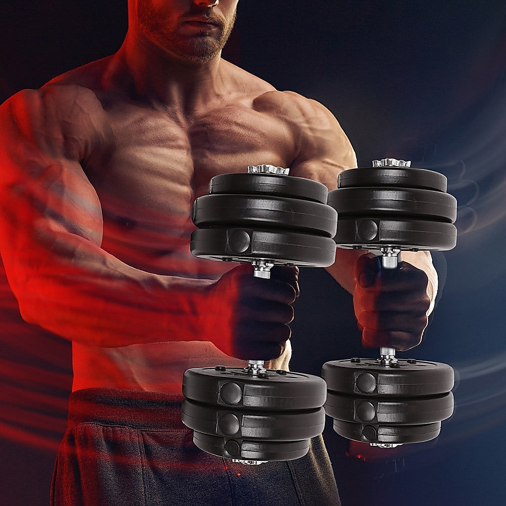 30KG Adjustable Dumbbell Set - Home Gym Weights for Strength & Fitness Training V63-771465