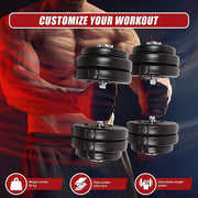 30KG Adjustable Dumbbell Set - Home Gym Weights for Strength & Fitness Training V63-771465