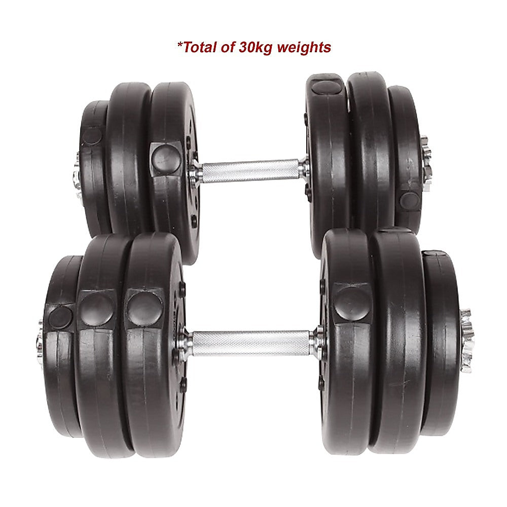 30KG Adjustable Dumbbell Set - Home Gym Weights for Strength & Fitness Training V63-771465