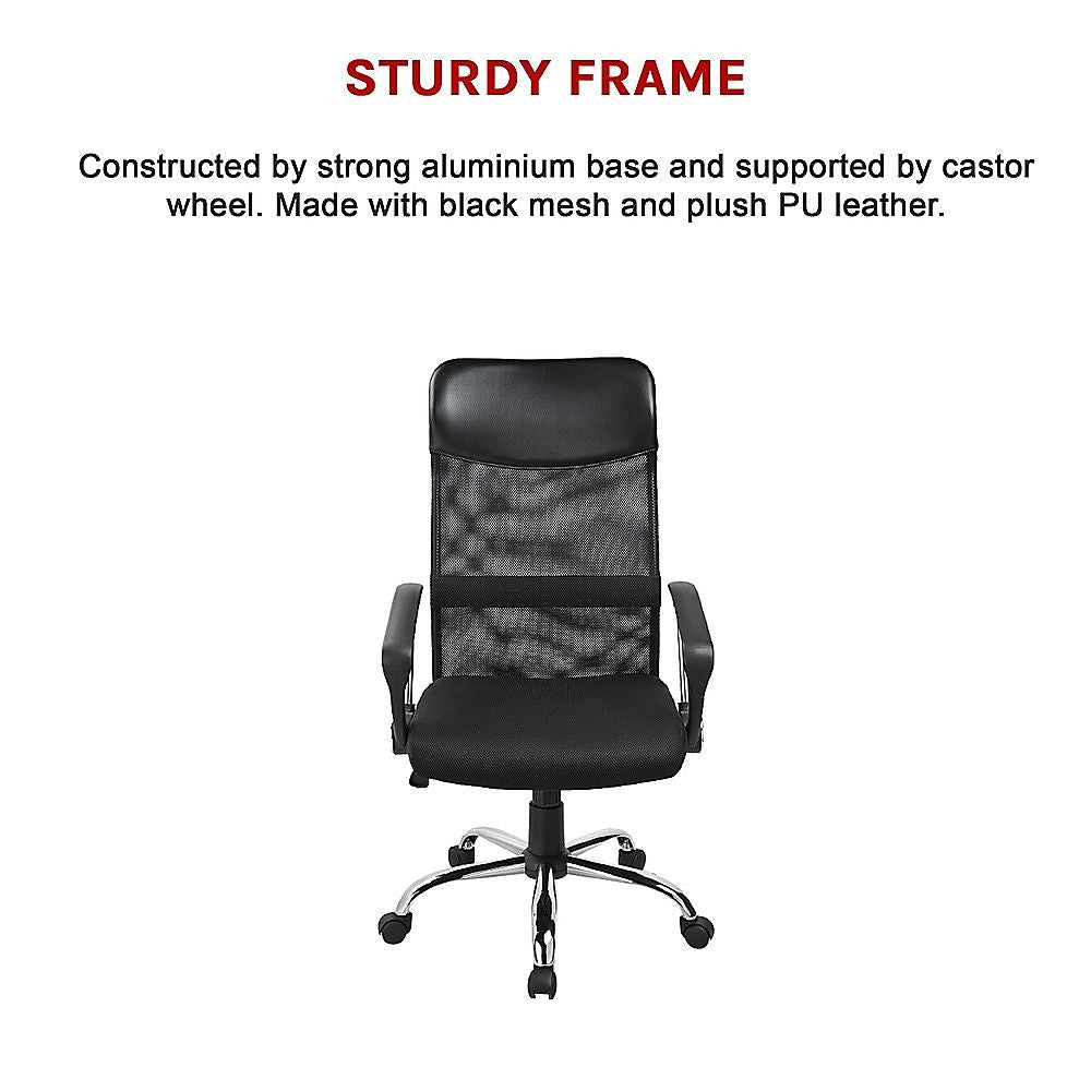 Ergonomic Mesh PU Leather Office Chair V63-771905