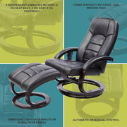 PU Leather Massage Chair Recliner Ottoman Lounge Remote V63-771945