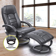 PU Leather Massage Chair Recliner Ottoman Lounge Remote V63-771945