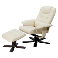 PU Leather Massage Chair Recliner Ottoman Lounge Remote V63-771955